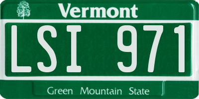 VT license plate LSI971