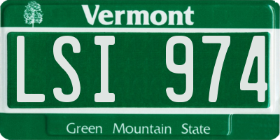 VT license plate LSI974
