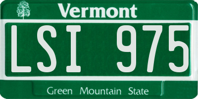 VT license plate LSI975