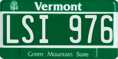 VT license plate LSI976