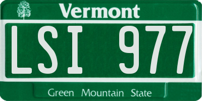 VT license plate LSI977