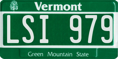 VT license plate LSI979