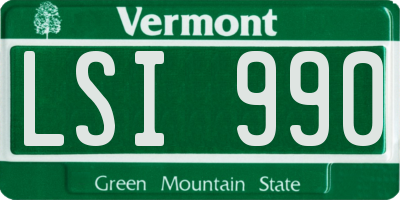 VT license plate LSI990