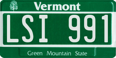 VT license plate LSI991