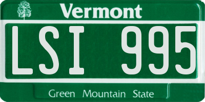 VT license plate LSI995