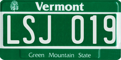 VT license plate LSJ019