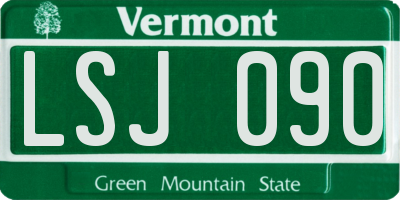 VT license plate LSJ090