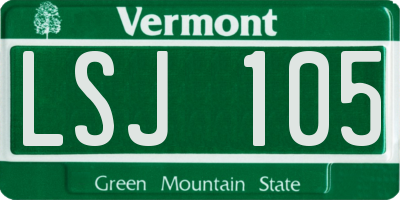 VT license plate LSJ105