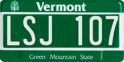 VT license plate LSJ107