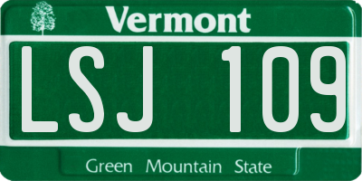 VT license plate LSJ109