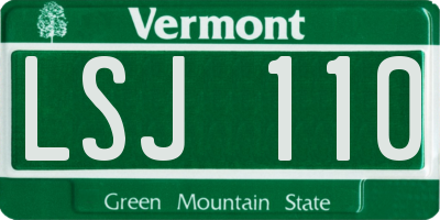 VT license plate LSJ110