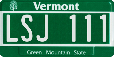 VT license plate LSJ111
