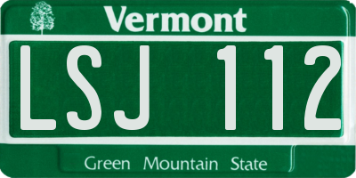VT license plate LSJ112