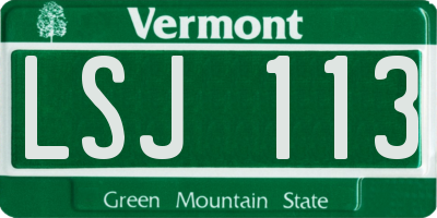 VT license plate LSJ113