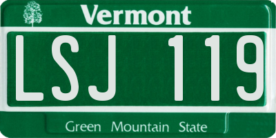 VT license plate LSJ119