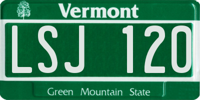 VT license plate LSJ120