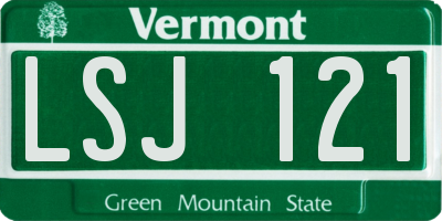 VT license plate LSJ121