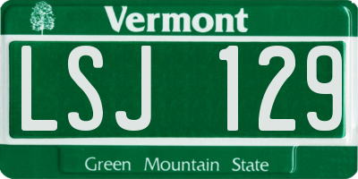 VT license plate LSJ129