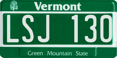 VT license plate LSJ130
