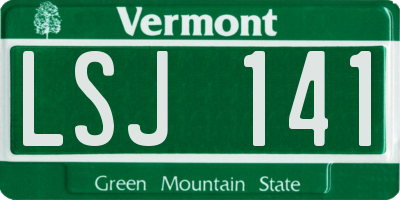 VT license plate LSJ141