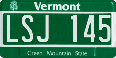 VT license plate LSJ145