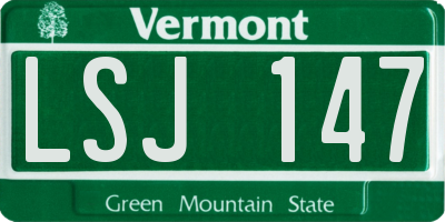 VT license plate LSJ147