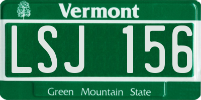 VT license plate LSJ156
