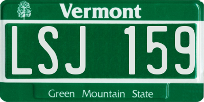 VT license plate LSJ159