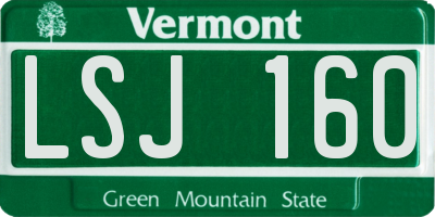 VT license plate LSJ160