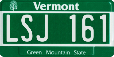 VT license plate LSJ161