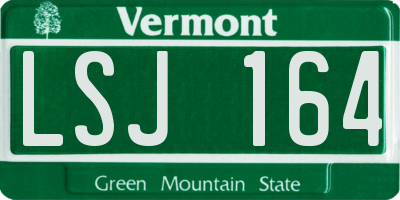 VT license plate LSJ164