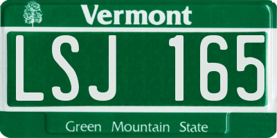 VT license plate LSJ165