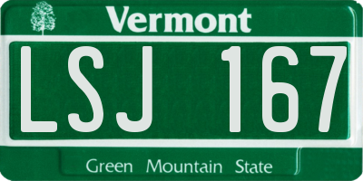 VT license plate LSJ167