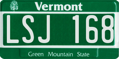 VT license plate LSJ168