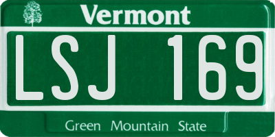 VT license plate LSJ169