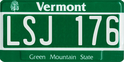 VT license plate LSJ176