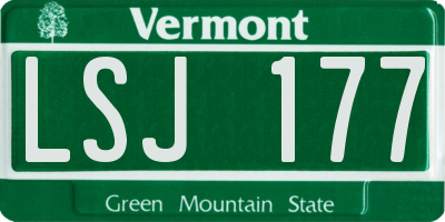 VT license plate LSJ177
