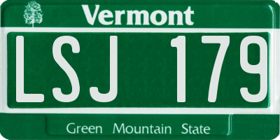 VT license plate LSJ179