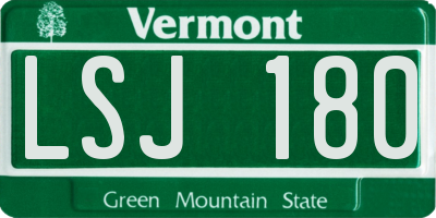 VT license plate LSJ180