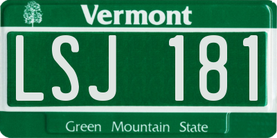 VT license plate LSJ181