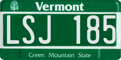 VT license plate LSJ185