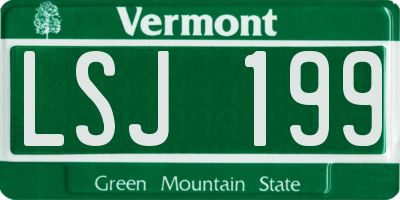 VT license plate LSJ199