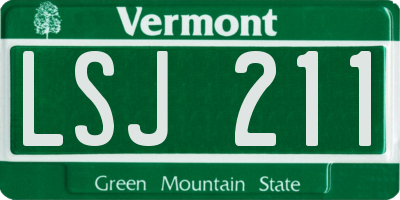 VT license plate LSJ211