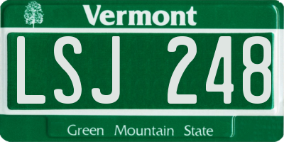 VT license plate LSJ248
