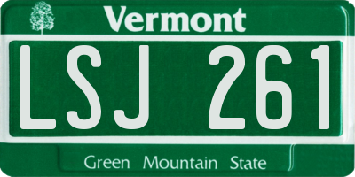 VT license plate LSJ261