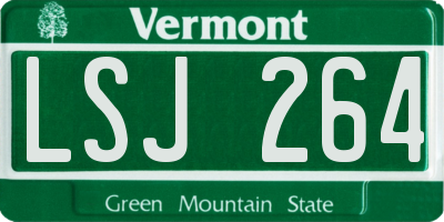VT license plate LSJ264