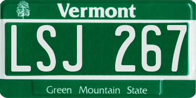 VT license plate LSJ267