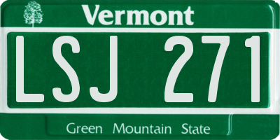 VT license plate LSJ271
