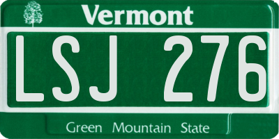 VT license plate LSJ276