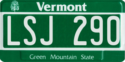 VT license plate LSJ290